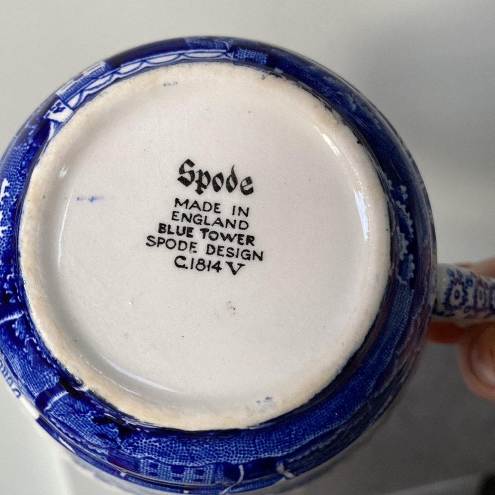 Vintage Spode Blue Tower tea cup and saucer - Picture 3 of 5